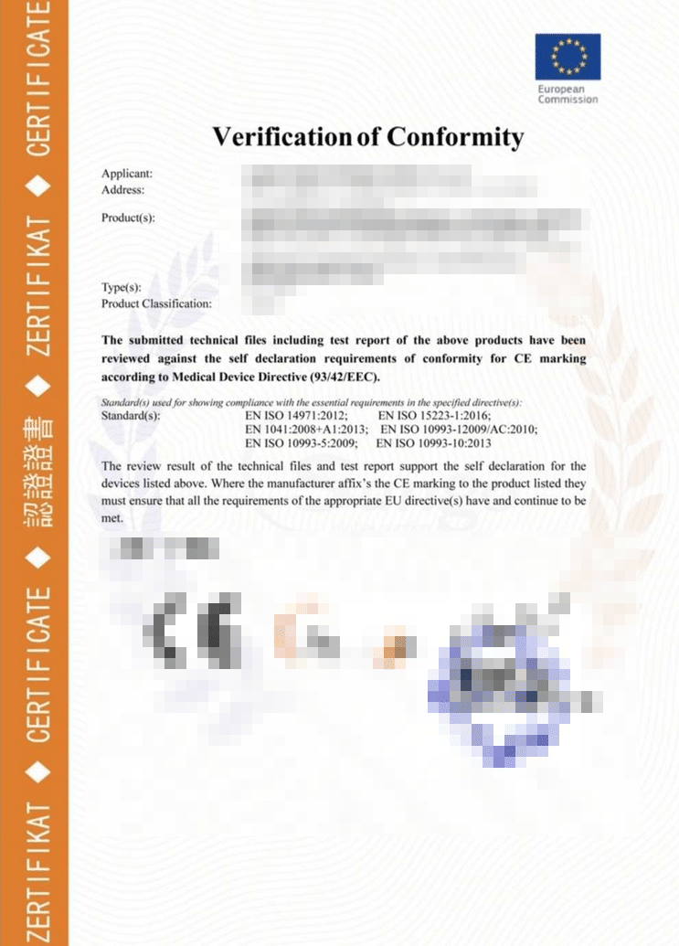 fake Certificate of Conformity